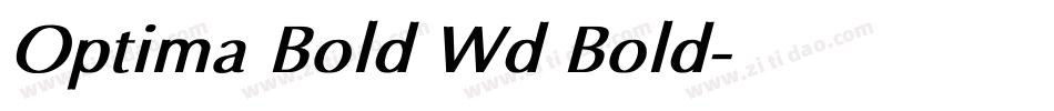 Optima Bold Wd Bold字体转换